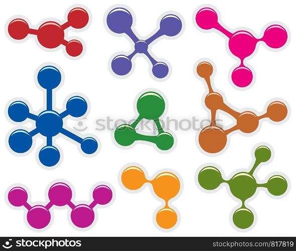 vector abstract molecule icon design