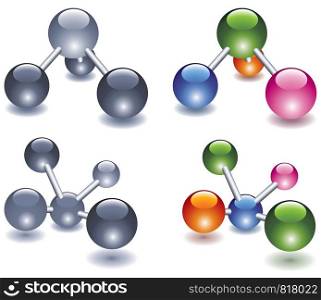 vector abstract molecule icon design