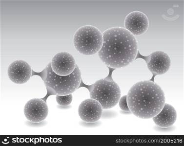 vector abstract molecule or microbe background