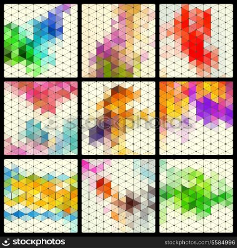 Vector Abstract Mosaic Pattern Set