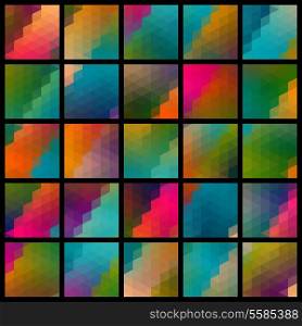 Vector Abstract Mosaic Pattern Set