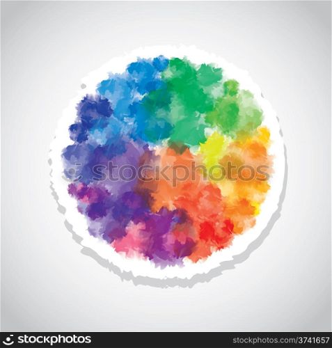 vector abstract multicolor watercolor background