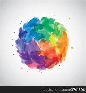 vector abstract multicolor watercolor background