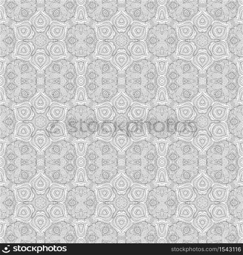 Vector abstract nature ethnic hand drawn line art seamless pattern. Vector nature ethnic line art seamless pattern