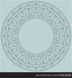 Vector abstract nature monochrome ornamental vintage round frame. Vector abstract ornamental vintage round frame