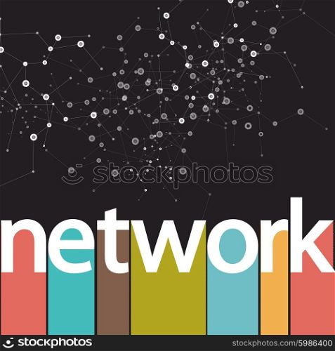 Vector abstract network on dark cool design. Vector abstract network on dark cool design.