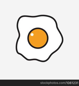 Vector abstract omelette of egg with yolk