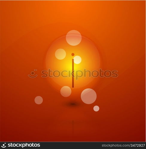 Vector abstract orange bubble shape background