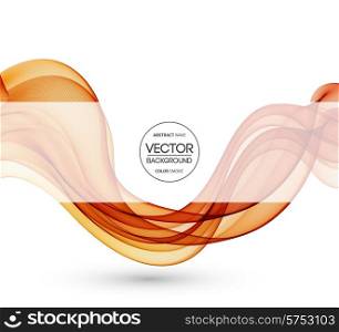 Vector Abstract orange curved lines background. Template brochure design. Abstract curved lines background. Template brochure design
