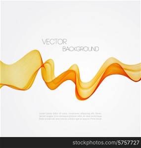 Vector Abstract orange curved lines background. Template brochure design. Abstract curved lines background. Template brochure design