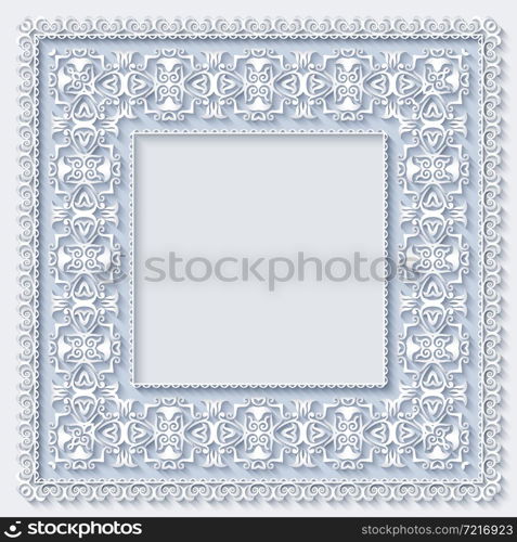 Vector abstract ornamental nature vintage frame. Modern monochrome floral elements. Trendy craft style illustration. Vector abstract ornamental nature vintage frame.