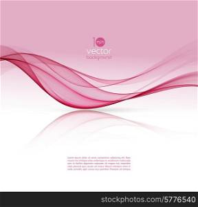 Vector Abstract pink curved lines background. Template brochure design. Abstract curved lines background. Template brochure design