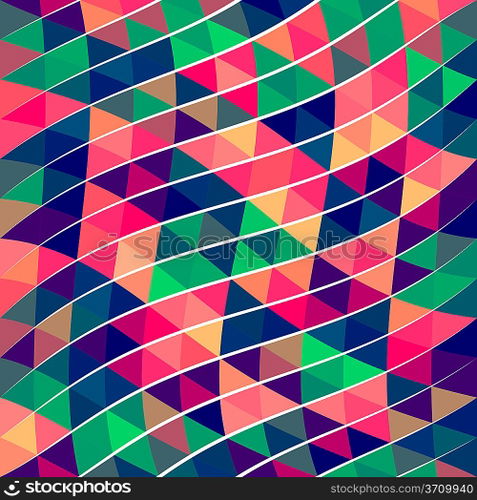 Vector Abstract Pixel Triangle Pattern