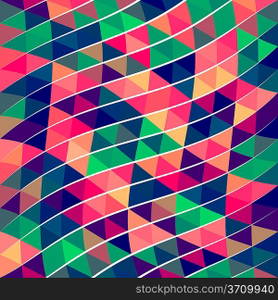 Vector Abstract Pixel Triangle Pattern