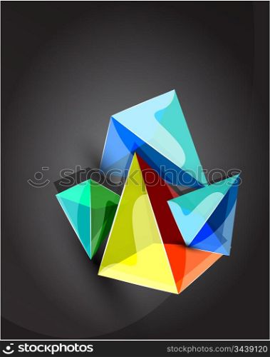 Vector abstract pyramid background