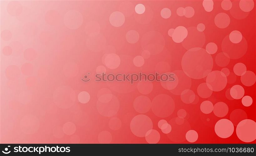 Vector abstract red bokeh light background .