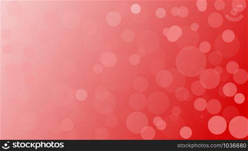 Vector abstract red bokeh light background .