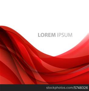 Vector Abstract red curved lines background. Template brochure design. Abstract curved lines background. Template brochure design