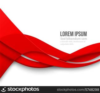 Vector Abstract Red paper curved lines background. Template brochure design. Abstract curved lines background. Template brochure design