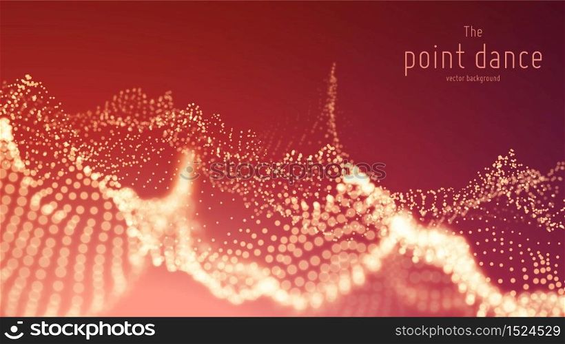 Vector abstract red particle wave, points array, shallow depth of field. Futuristic illustration. Technology digital splash or explosion of data points. Point dance waveform. Cyber UI, HUD element. Vector abstract red particle wave, points array, shallow depth of field. Futuristic illustration. Technology digital splash or explosion of data points. Point dance waveform. Cyber UI, HUD element.