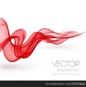Vector Abstract red smoky waves background. Template brochure design