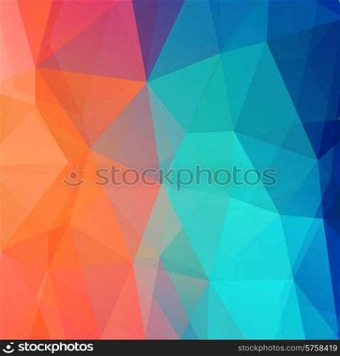 Vector Abstract retro color low poly background . Abstract retro low poly background