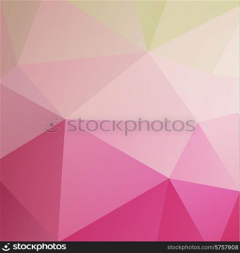 Vector Abstract retro low poly background pink color