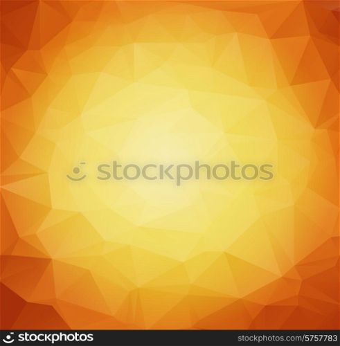 Vector Abstract retro triangle background orange color
