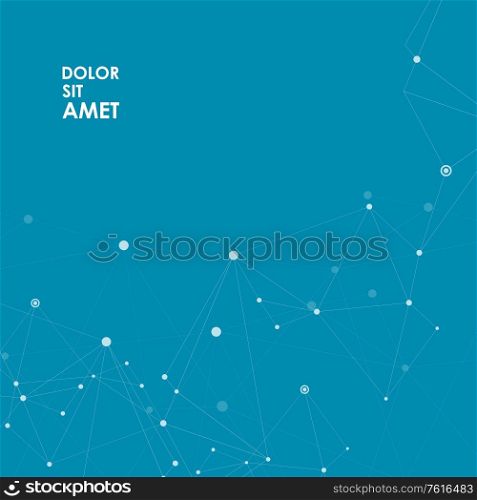 Vector abstract science background with connected lines and dots and place for text.. Vector abstract science background with connected lines and dots and place for text