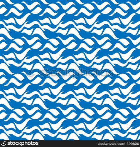 Vector abstract sea wave seamless pattern. Stock illustration for backgrounds, textiles and packaging.