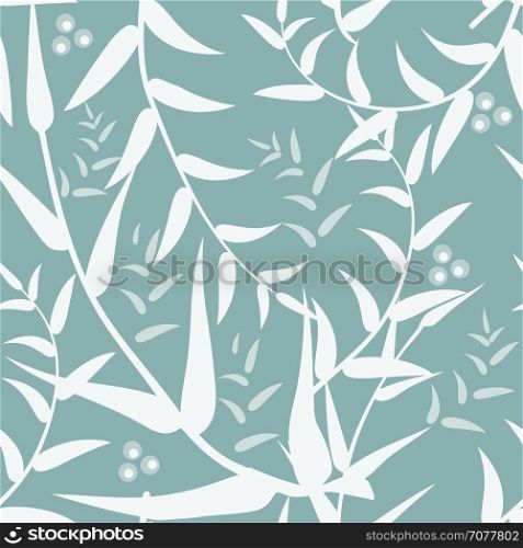 Vector abstract seamless background with leaves