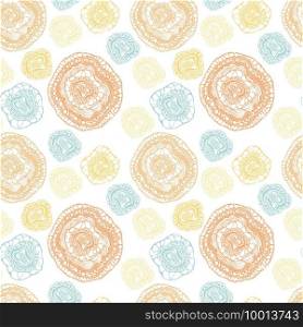 Vector Abstract Seamless Composition. Funky Abstract  Spring Background Pattern