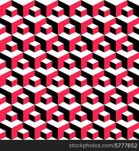 Vector Abstract Seamless Cubes Pattern