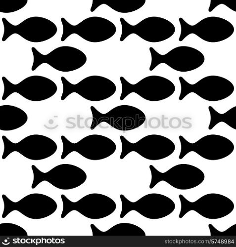 Vector Abstract Seamless Fish Background