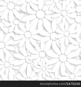 Vector Abstract Seamless Flowers Pattern