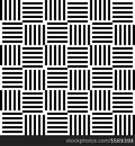 Vector Abstract Seamless Monochrome Pattern