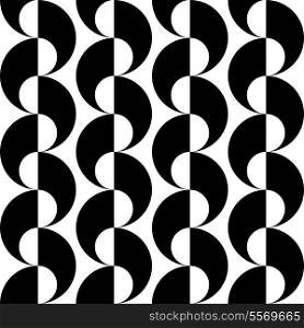 Vector Abstract Seamless Monochrome Pattern