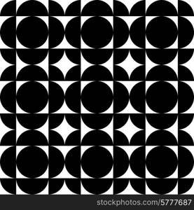 Vector Abstract Seamless Monochrome Pattern