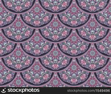 Vector abstract seamless pattern. Ethnic ornamental nature background. Vector seamless pattern. Ethnic nature background