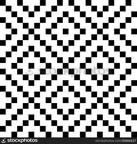 Vector Abstract Seamless Pixel Pattern