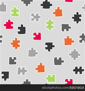 vector abstract seamless puzzle pattern