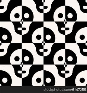 Vector Abstract Seamless Skull Background