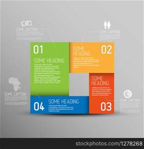Vector Abstract shape with Infographic elements and description