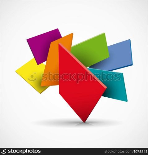 Vector abstract shapes 3d background
