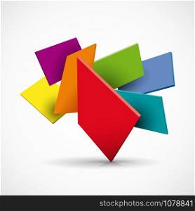 Vector abstract shapes 3d background