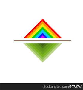 Vector Abstract sign rainbow concept