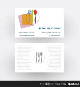 Vector Abstract sign restaurant. Business card