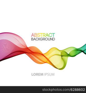 Vector Abstract smoky waves background. Template brochure design