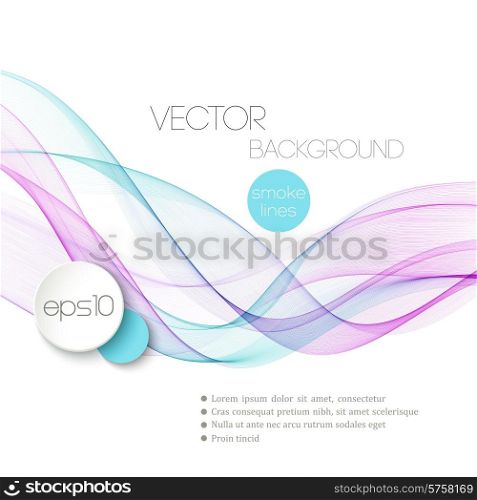 Vector Abstract smoky waves background. Template brochure design. Abstract smoky waves background. Template brochure design