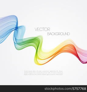 Vector Abstract spectrum curved lines background. Template brochure design. Abstract curved lines background. Template brochure design